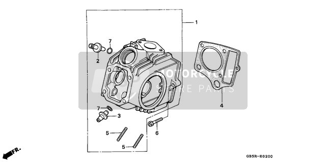 Honda C70CW 1994 Cylinder Head for a 1994 Honda C70CW